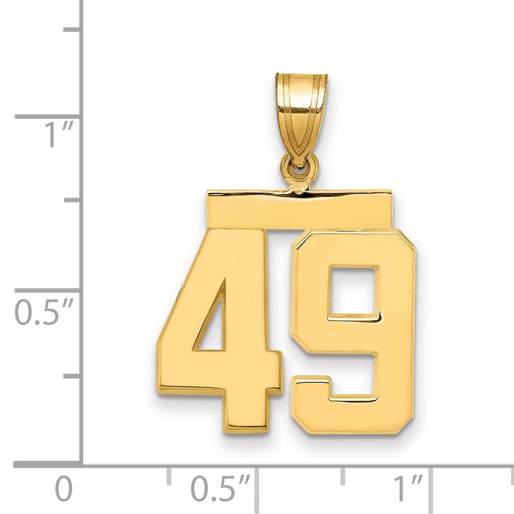 Charlie & Co Jewelry | 14k Medium Polished Number 49 Charm - Model MP49