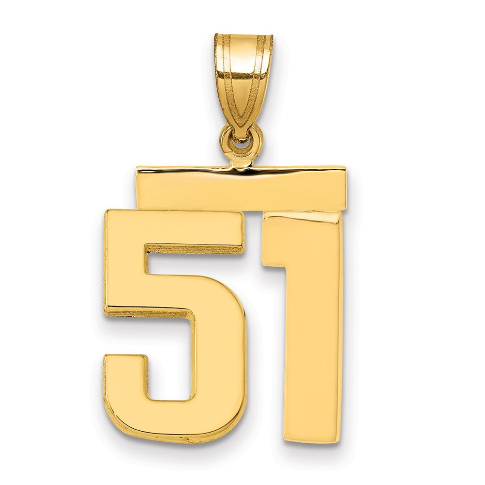Charlie & Co Jewelry | 14k Medium Polished Number 51 Charm - Model MP51
