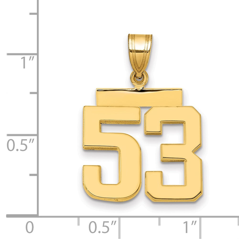 Charlie & Co Jewelry | 14k Medium Polished Number 53 Charm - Model MP53
