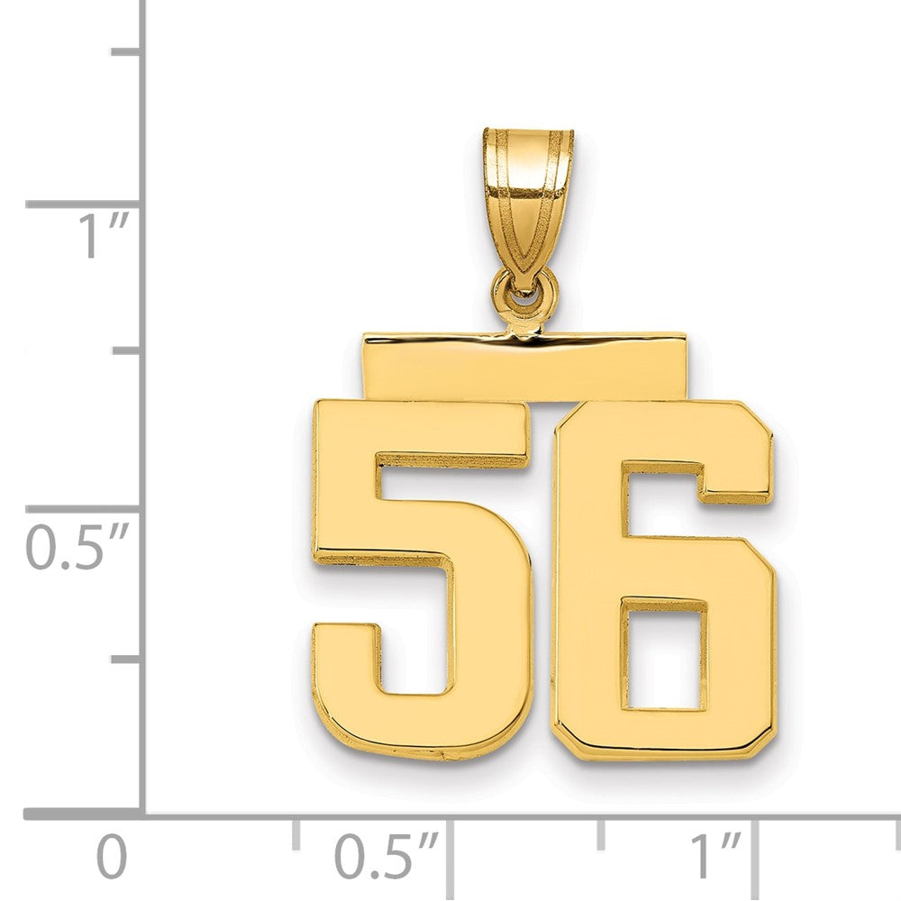 Charlie & Co Jewelry | 14k Medium Polished Number 56 Charm - Model MP56