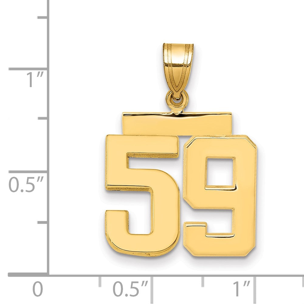 Charlie & Co Jewelry | 14k Medium Polished Number 59 Charm - Model MP59