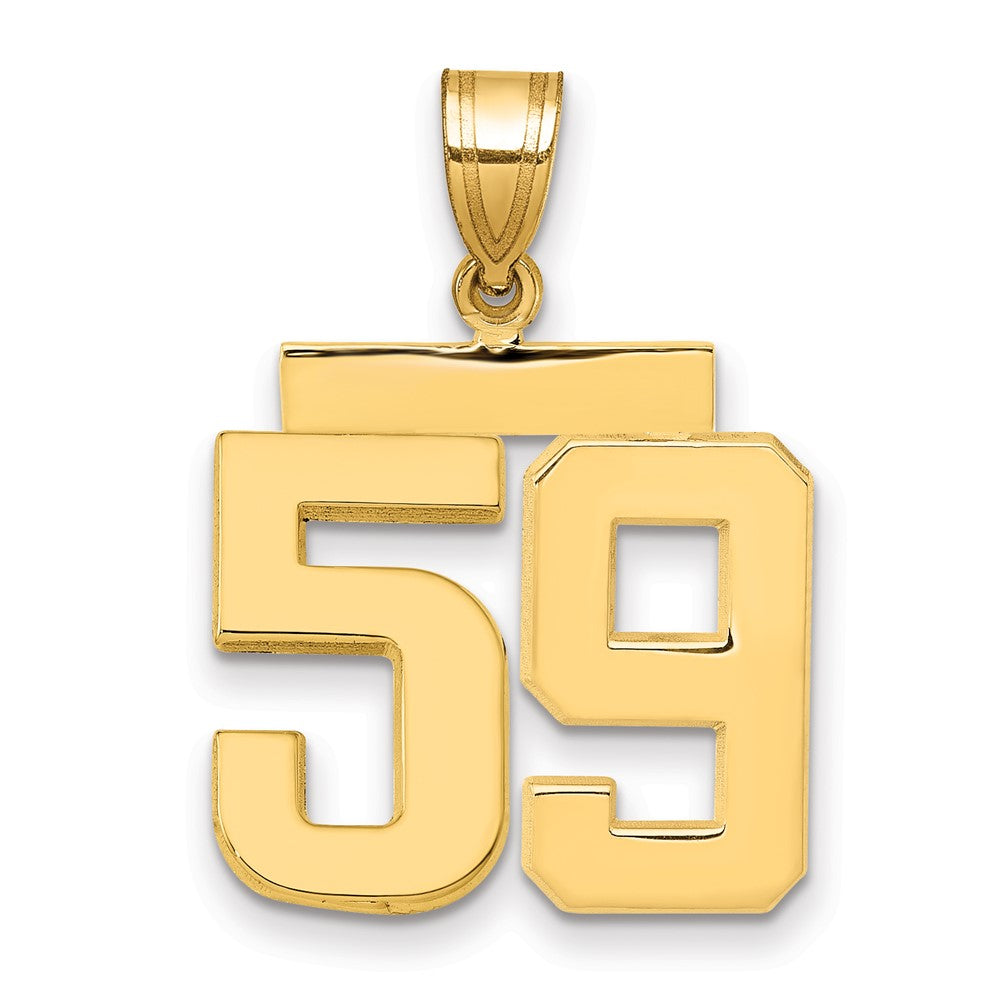 Charlie & Co Jewelry | 14k Medium Polished Number 59 Charm - Model MP59