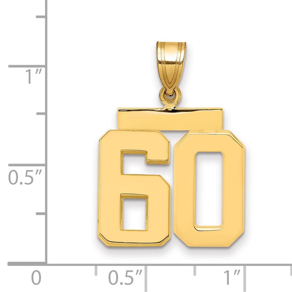 Charlie & Co Jewelry | 14k Medium Polished Number 60 Charm - Model MP60