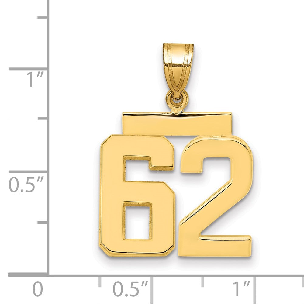 Charlie & Co Jewelry | 14k Medium Polished Number 62 Charm - Model MP62