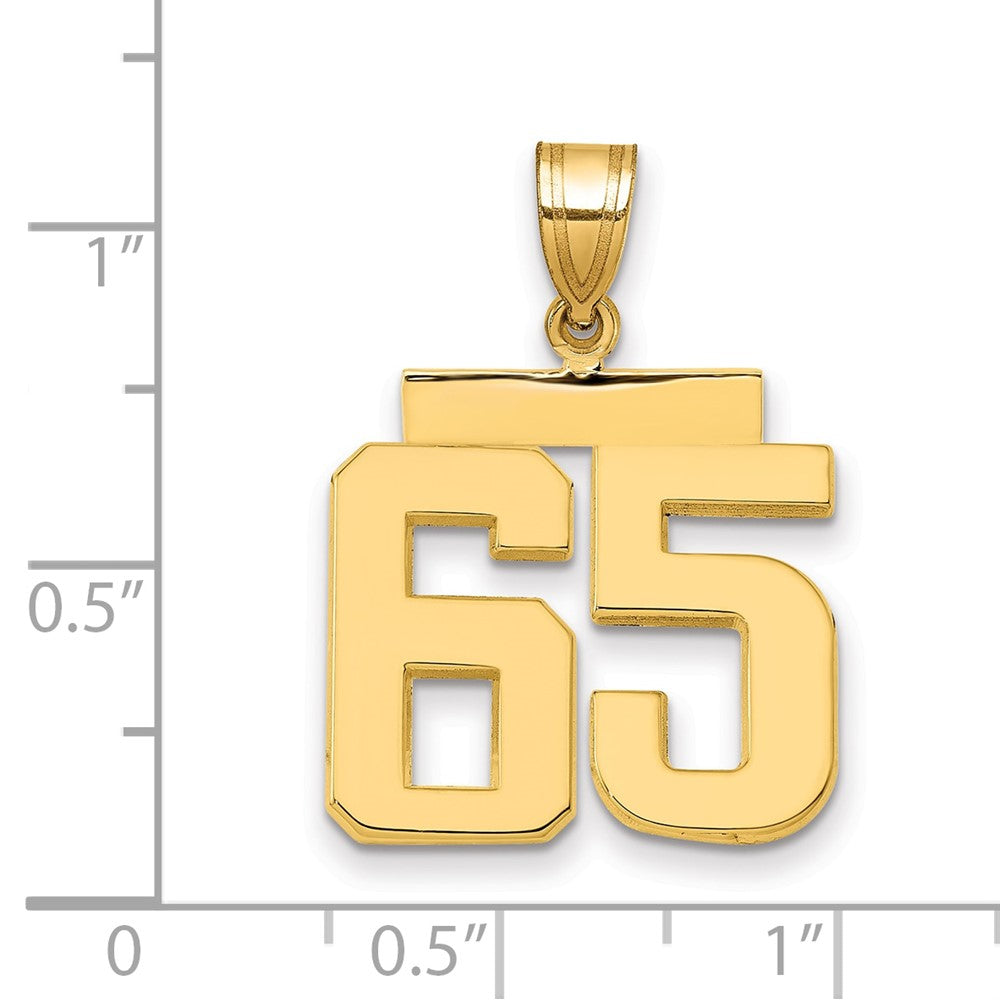 Charlie & Co Jewelry | 14k Medium Polished Number 65 Charm - Model MP65