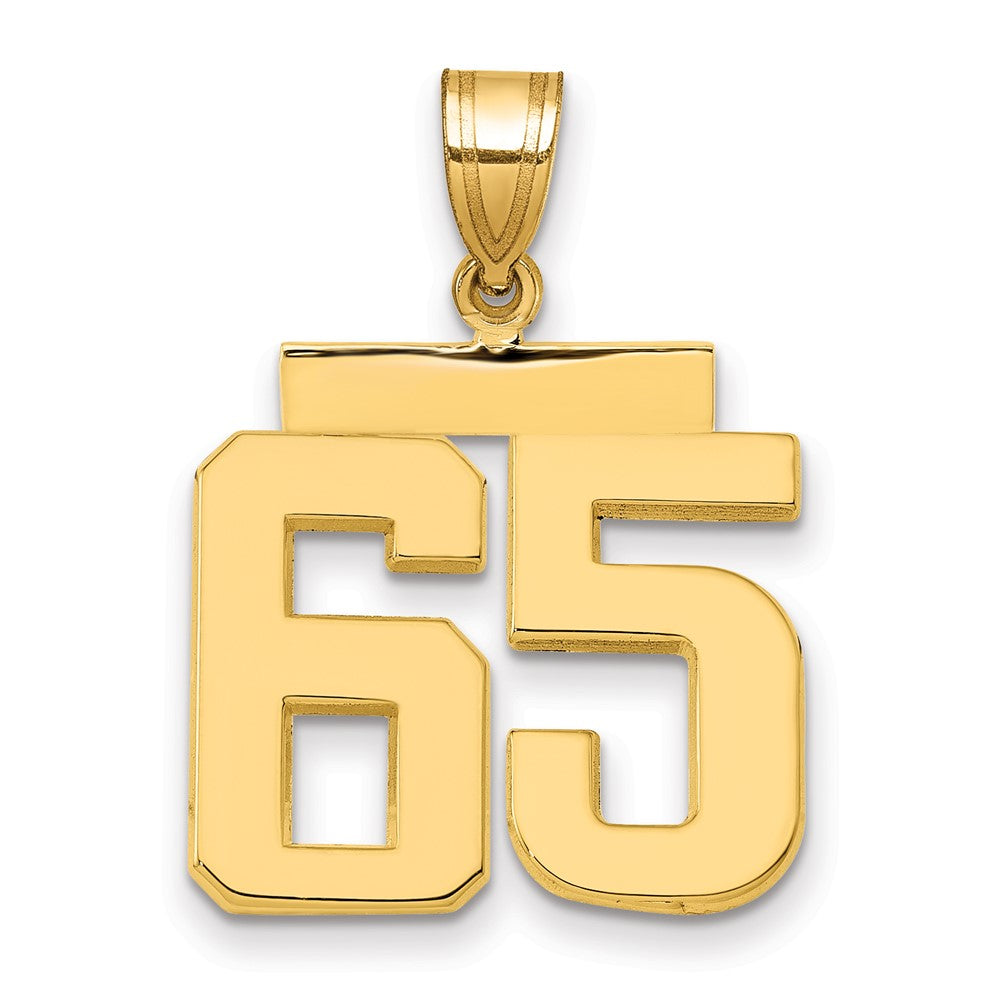 Charlie & Co Jewelry | 14k Medium Polished Number 65 Charm - Model MP65
