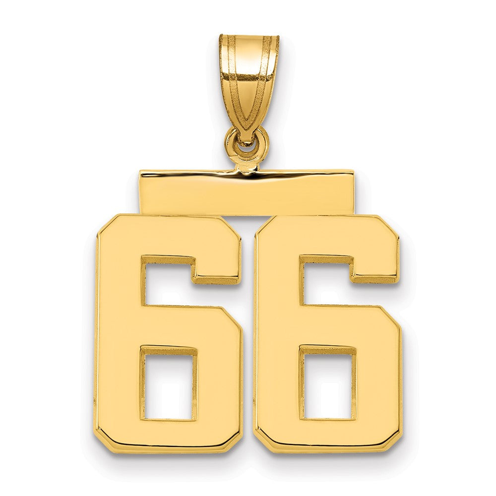 Charlie & Co Jewelry | 14k Medium Polished Number 66 Charm - Model MP66
