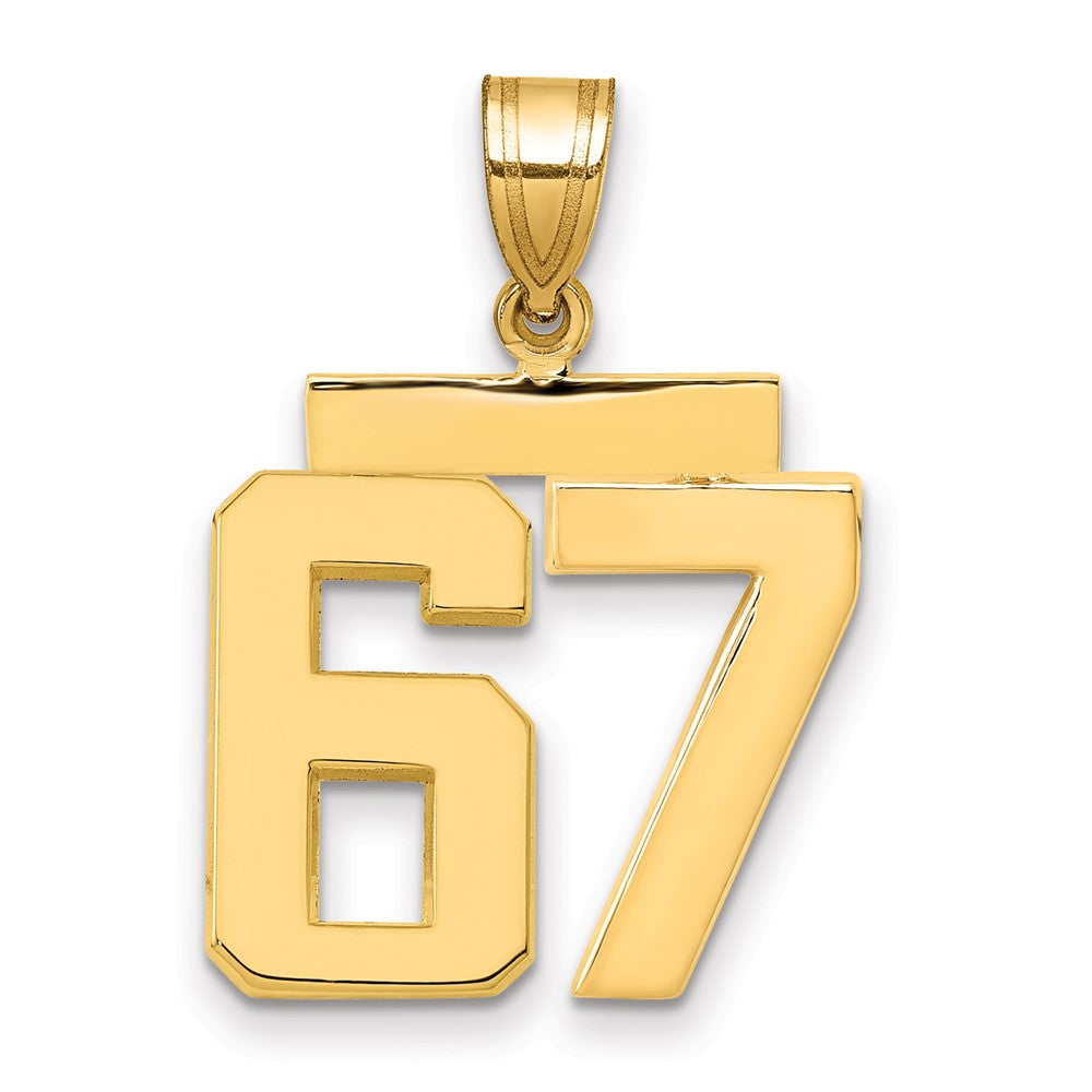 Charlie & Co Jewelry | 14k Medium Polished Number 67 Charm - Model MP67