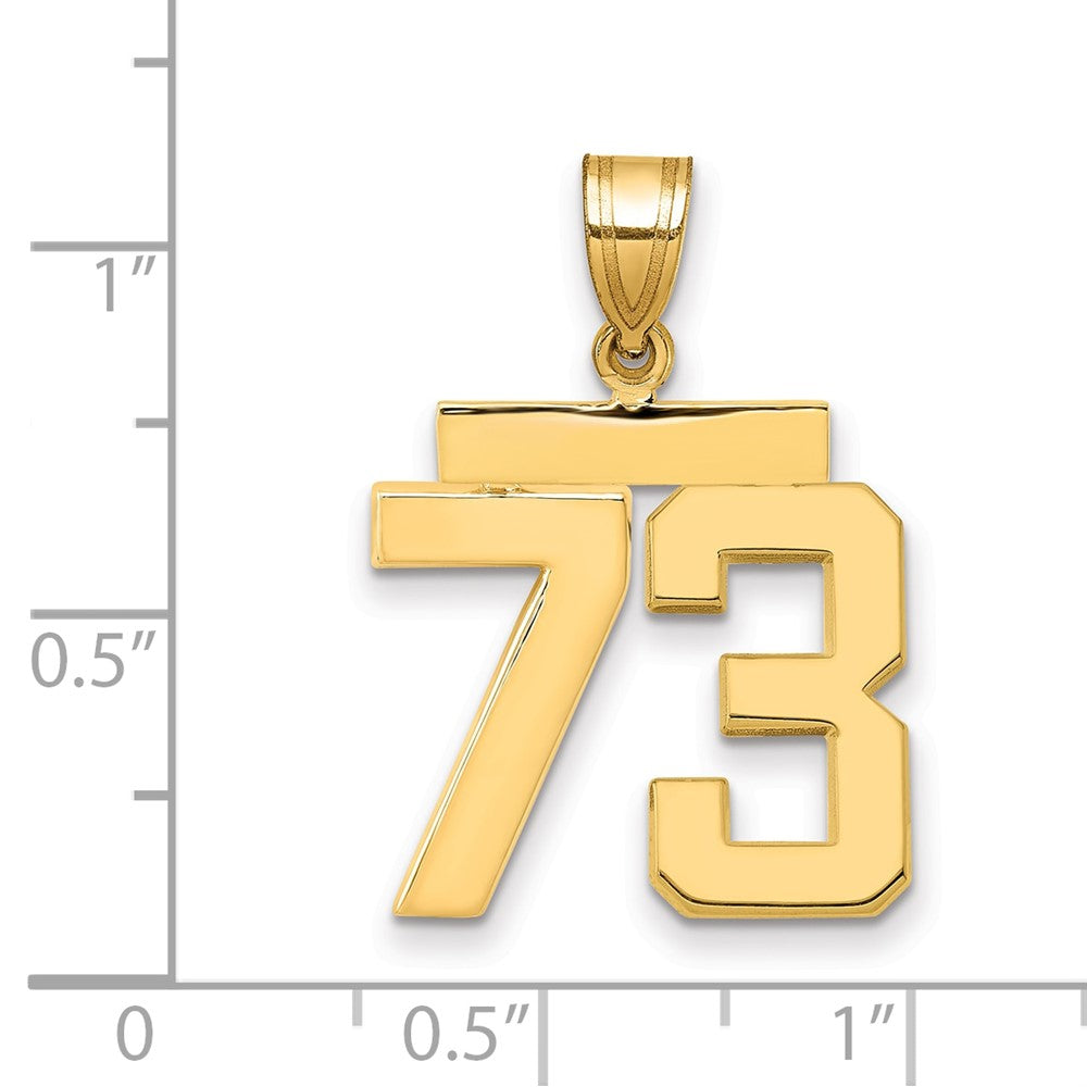 Charlie & Co Jewelry | 14k Medium Polished Number 73 Charm - Model MP73