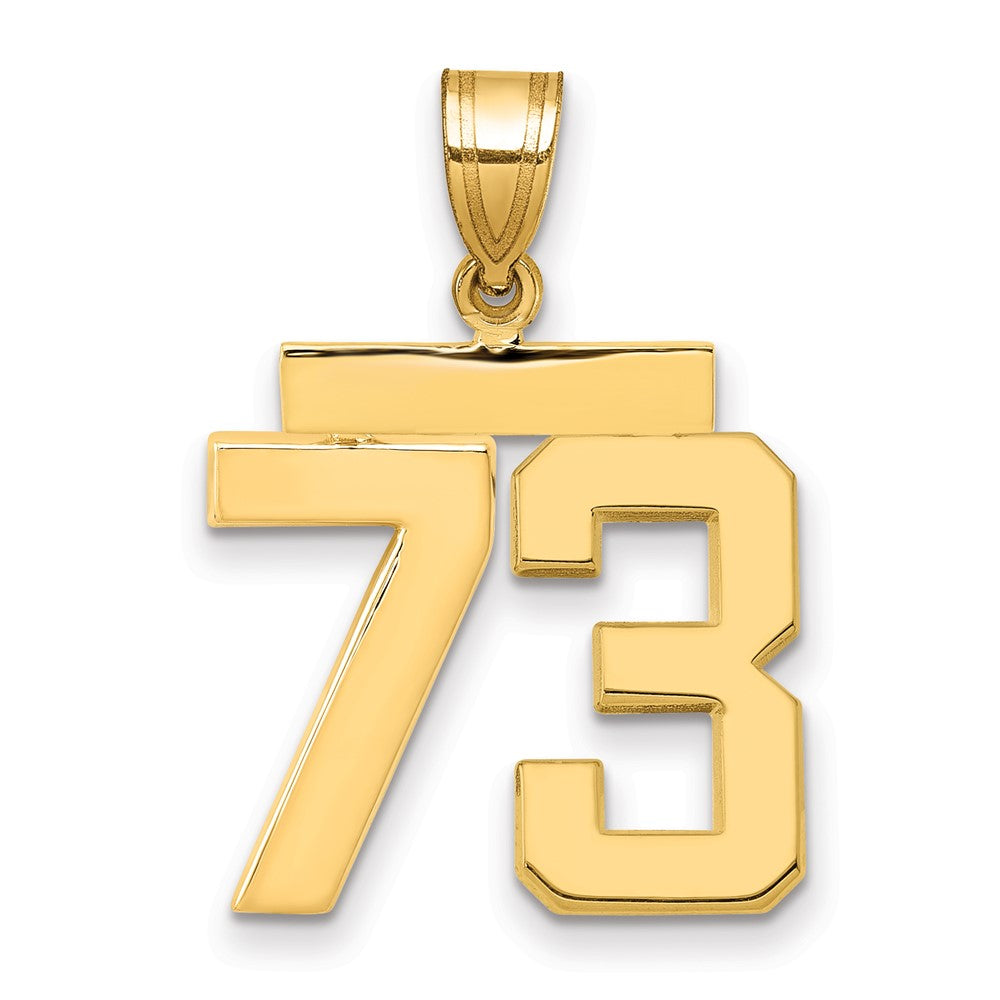Charlie & Co Jewelry | 14k Medium Polished Number 73 Charm - Model MP73
