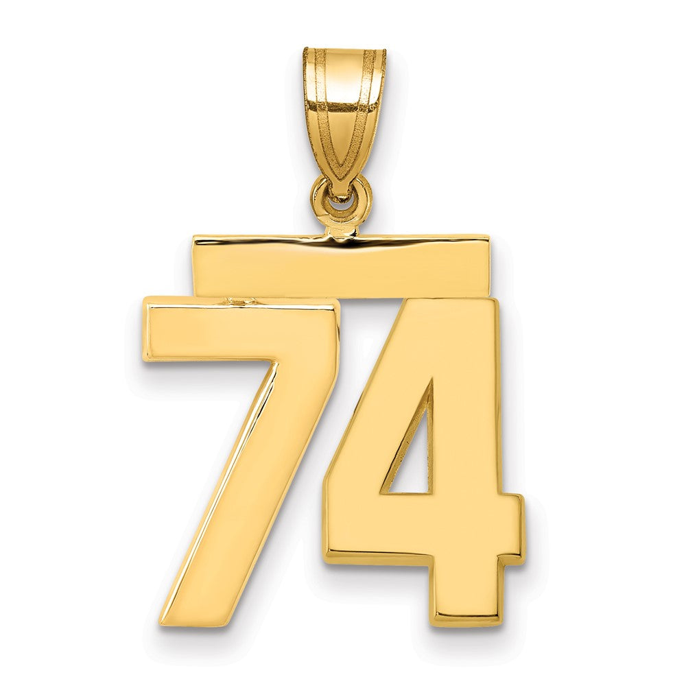 Charlie & Co Jewelry | 14k Medium Polished Number 74 Charm - Model MP74