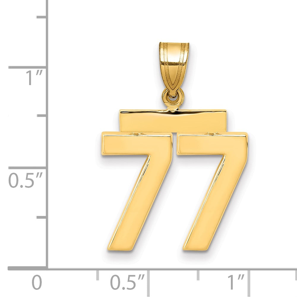Charlie & Co Jewelry | 14k Medium Polished Number 77 Charm - Model MP77