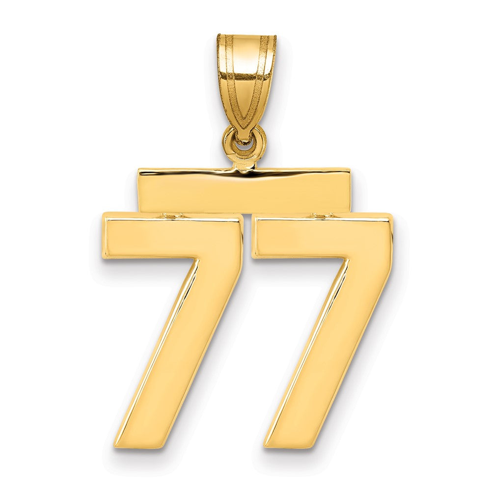 Charlie & Co Jewelry | 14k Medium Polished Number 77 Charm - Model MP77