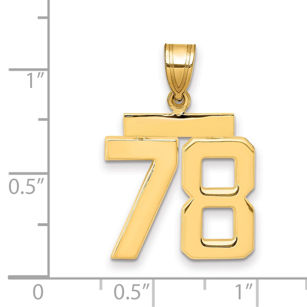 Charlie & Co Jewelry | 14k Medium Polished Number 78 Charm - Model MP78
