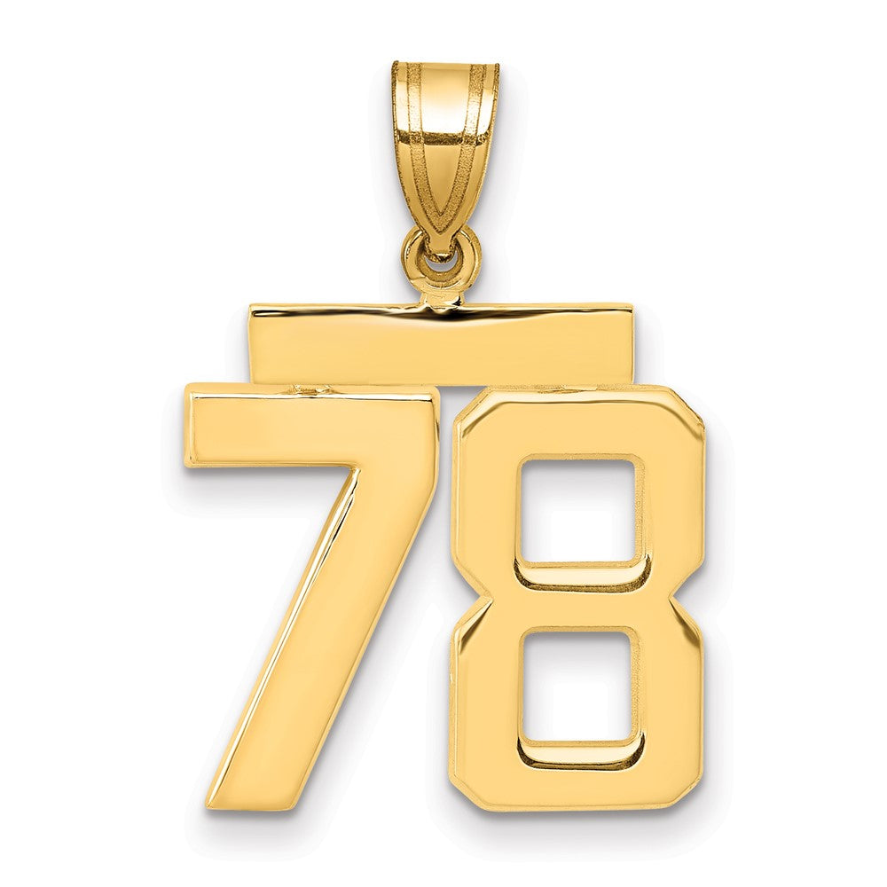 Charlie & Co Jewelry | 14k Medium Polished Number 78 Charm - Model MP78