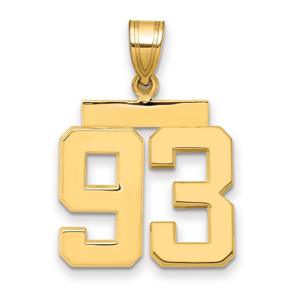 Charlie & Co Jewelry | 14k Medium Polished Number 93 Charm - Model MP93