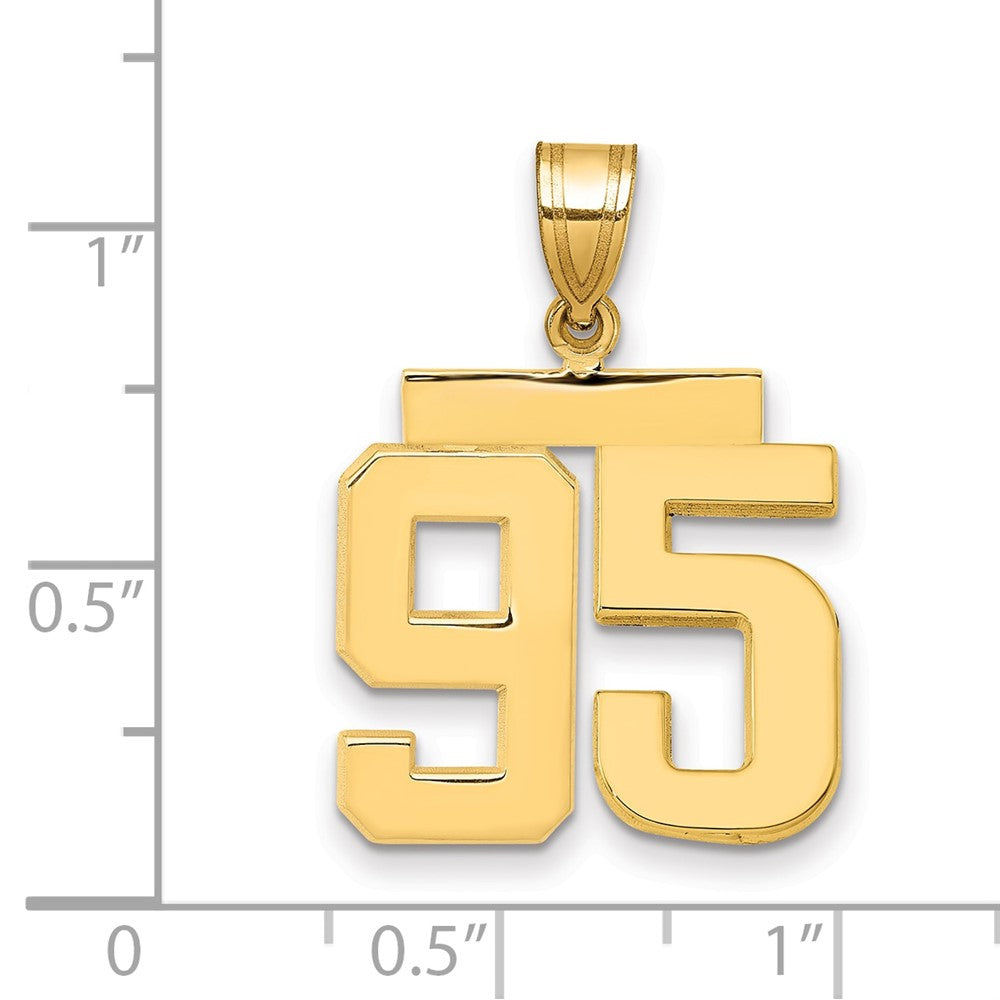 Charlie & Co Jewelry | 14k Medium Polished Number 95 Charm - Model MP95