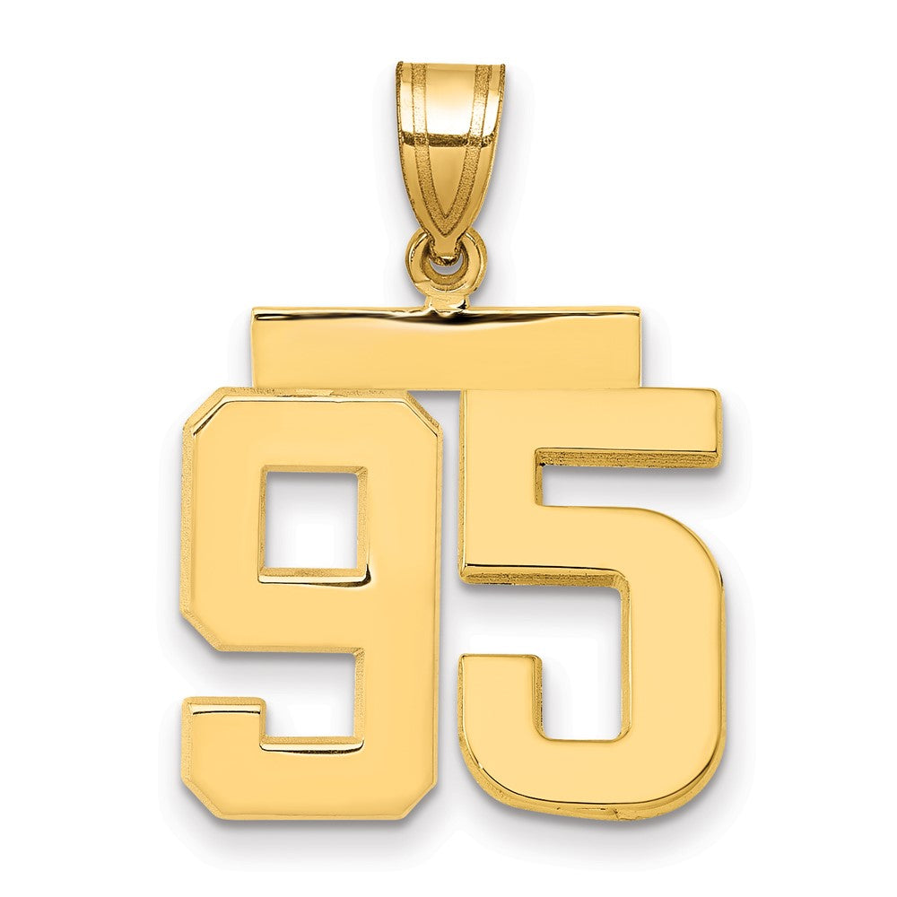 Charlie & Co Jewelry | 14k Medium Polished Number 95 Charm - Model MP95