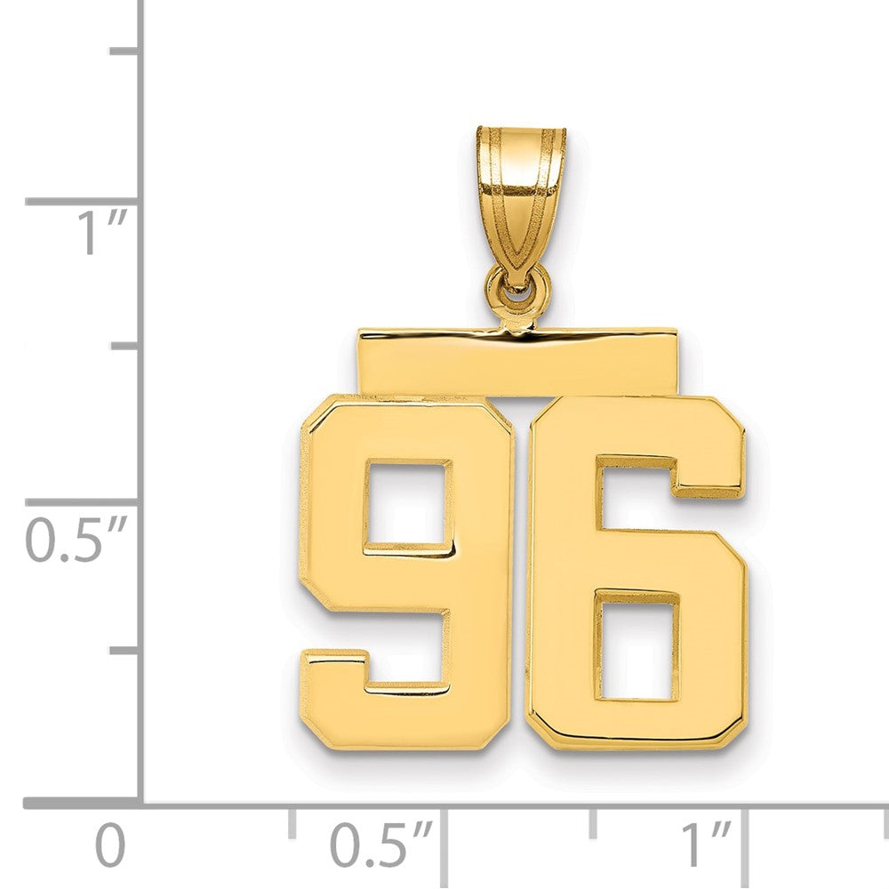 Charlie & Co Jewelry | 14k Medium Polished Number 96 Charm - Model MP96