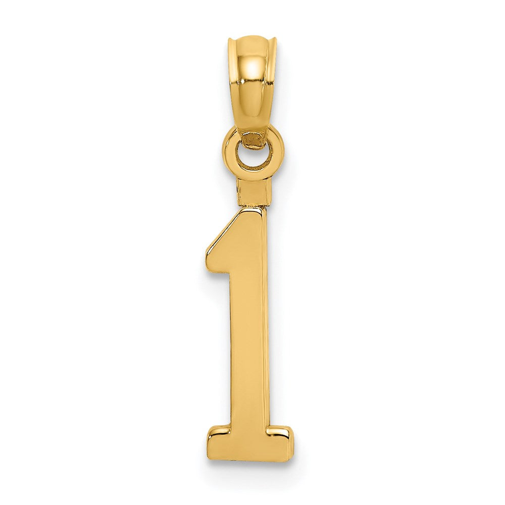 Charlie & Co Jewelry | 14k Polished Number 1 Pendant - Model NU01