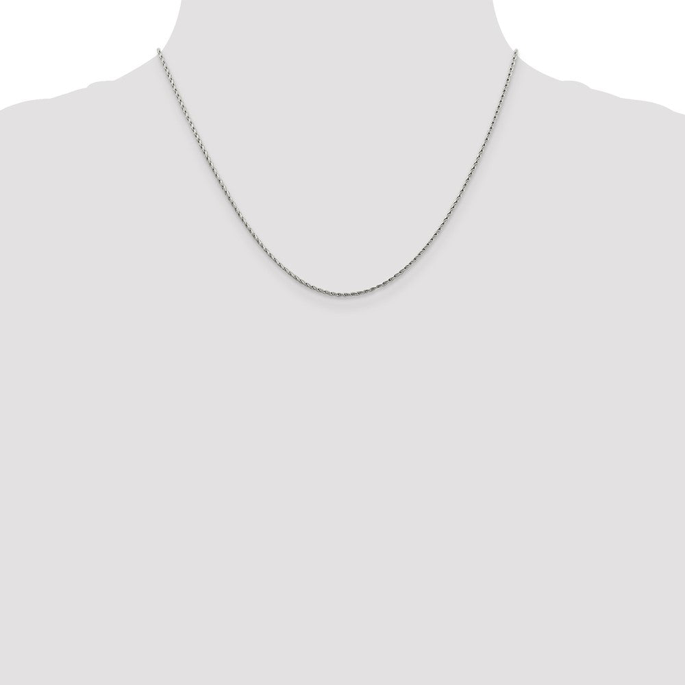 Charlie & Co Jewelry | 14k White Gold 18 Inch 1.25mm Round Parisian Wheat With Lobster Clasp Chain - Model PEN70