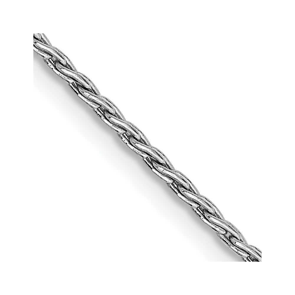 Charlie & Co Jewelry | 14k White Gold 18 Inch 1.25mm Round Parisian Wheat With Lobster Clasp Chain - Model PEN70