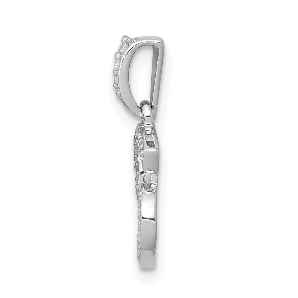 White Gold Diamond Cancer Symbol Small Zodiac Pendant Model-PM4105-013-WA - Charlie & Co. Jewelry