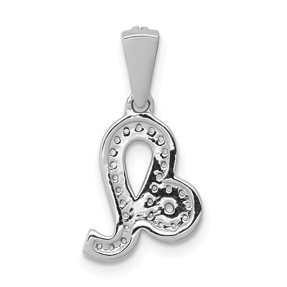 White Gold Diamond Leo Small Zodiac Pendant Model-PM4106-012-WA - Charlie & Co. Jewelry