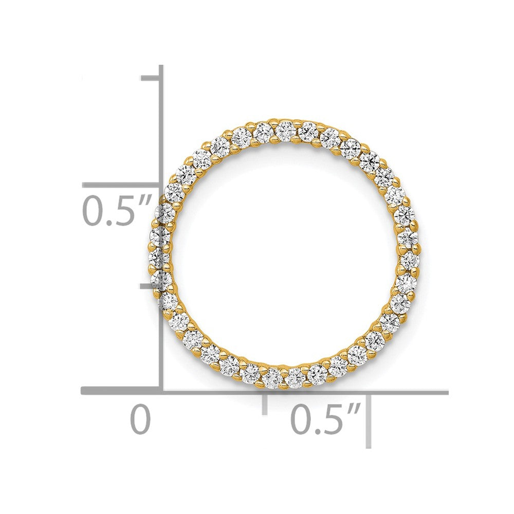 Charlie & Co Jewelry | 14k 1/3ct. Diamond Circle Chain Slide - Model PM4712-033-YA