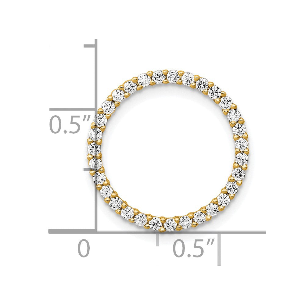 Charlie & Co Jewelry | 14k 3/8ct. Diamond Circle Chain Slide - Model PM4712-040-YA