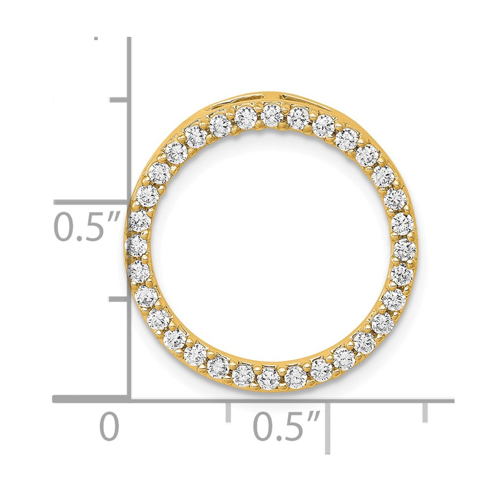 Charlie & Co Jewelry | 14k 1/2ct. Diamond Circle Chain Slide - Model PM4713-050-YA