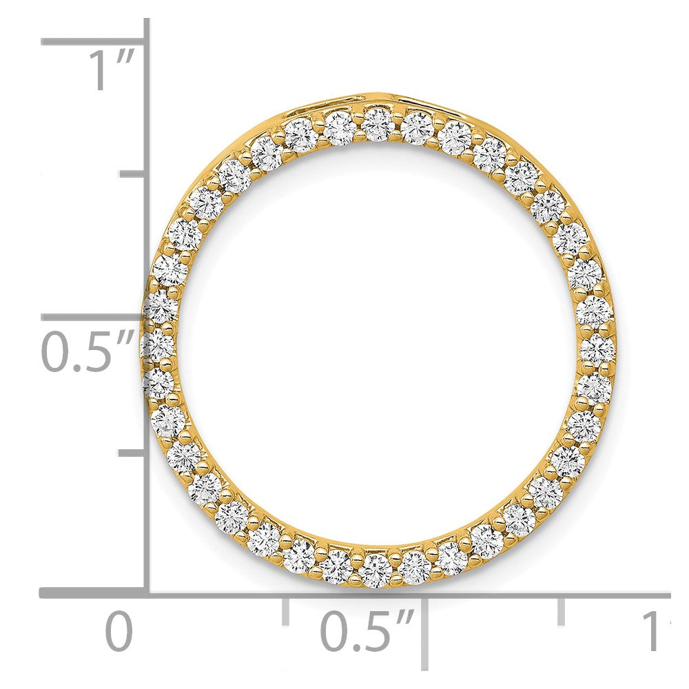 Charlie & Co Jewelry | 14k 3/4ct. Diamond Circle Chain Slide - Model PM4713-075-YA
