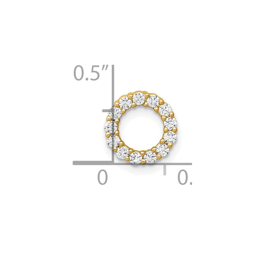 Charlie & Co Jewelry | 14k 1/4ct. Diamond Circle Chain Slide - Model PM4714-025-YA