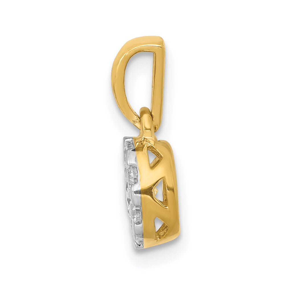 Charlie & Co Jewelry | 14k Yellow Gold 1/3ct. Diamond Circle Cluster Pendant - Model PM4746-033-YA