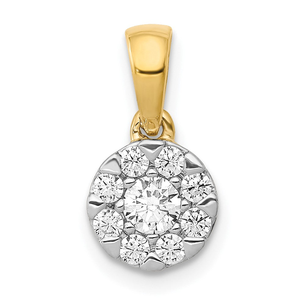 Charlie & Co Jewelry | 14k Yellow Gold 1/3ct. Diamond Circle Cluster Pendant - Model PM4746-033-YA