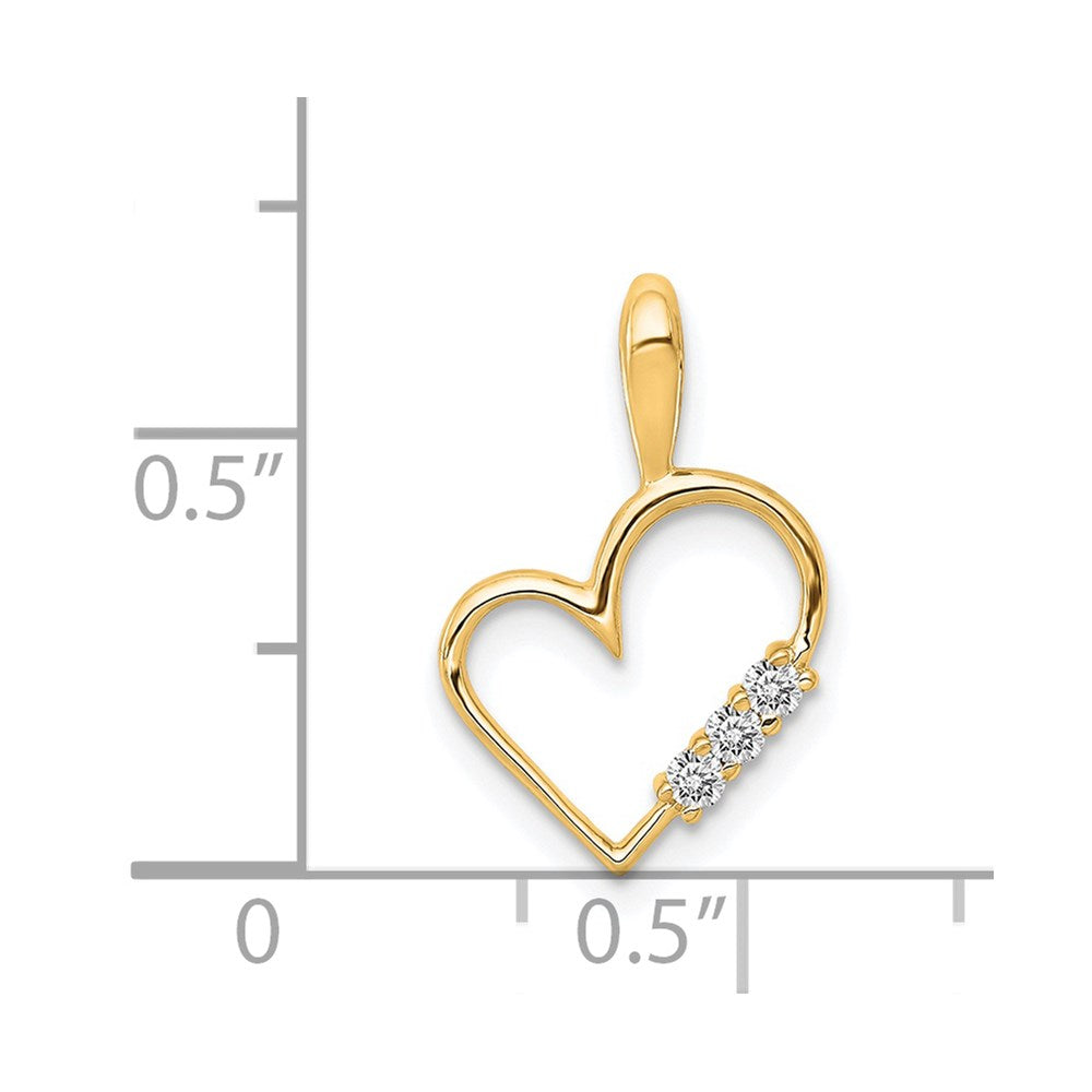 Charlie & Co Jewelry | 14k Aa 1/20ct. Diamond Heart Pendant - Model PM4818-005-YA