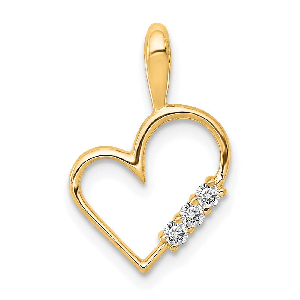 Charlie & Co Jewelry | 14k Aa 1/20ct. Diamond Heart Pendant - Model PM4818-005-YA