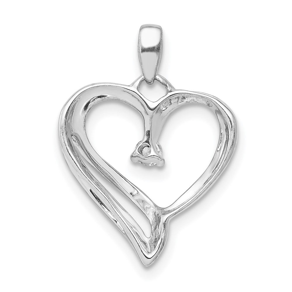 White Gold 1/15ct. Diamond Heart Pendant - Model PM4829-007-WA - Charlie & Co. Jewelry