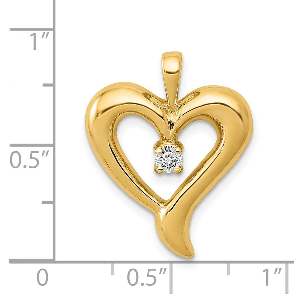 Charlie & Co Jewelry | 14k Aa Diamond Heart Pendant - Model PM4830-010-YA