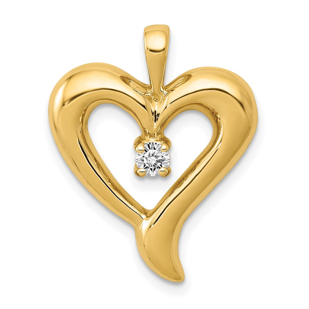 Charlie & Co Jewelry | 14k Aa Diamond Heart Pendant - Model PM4830-010-YA