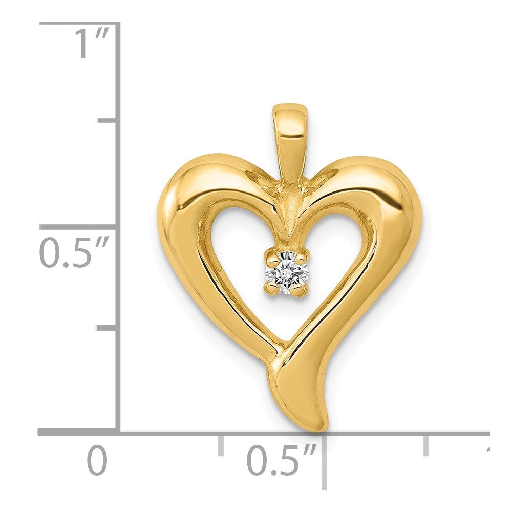 Charlie & Co Jewelry | 14k Aa Diamond Heart Pendant - Model PM4831-007-YA