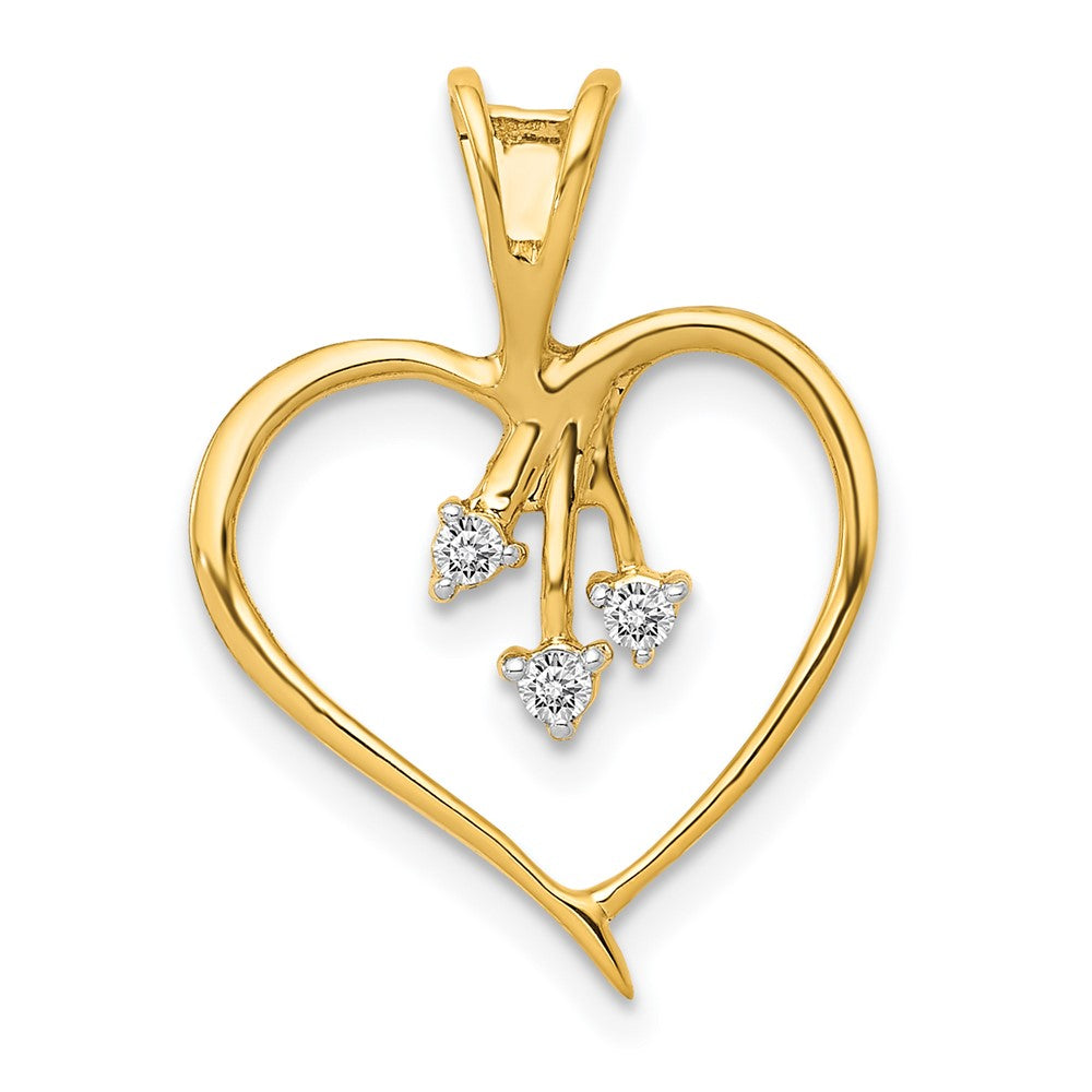Charlie & Co Jewelry | 14k Diamond Heart Pendant - Model PM4832-005-YA