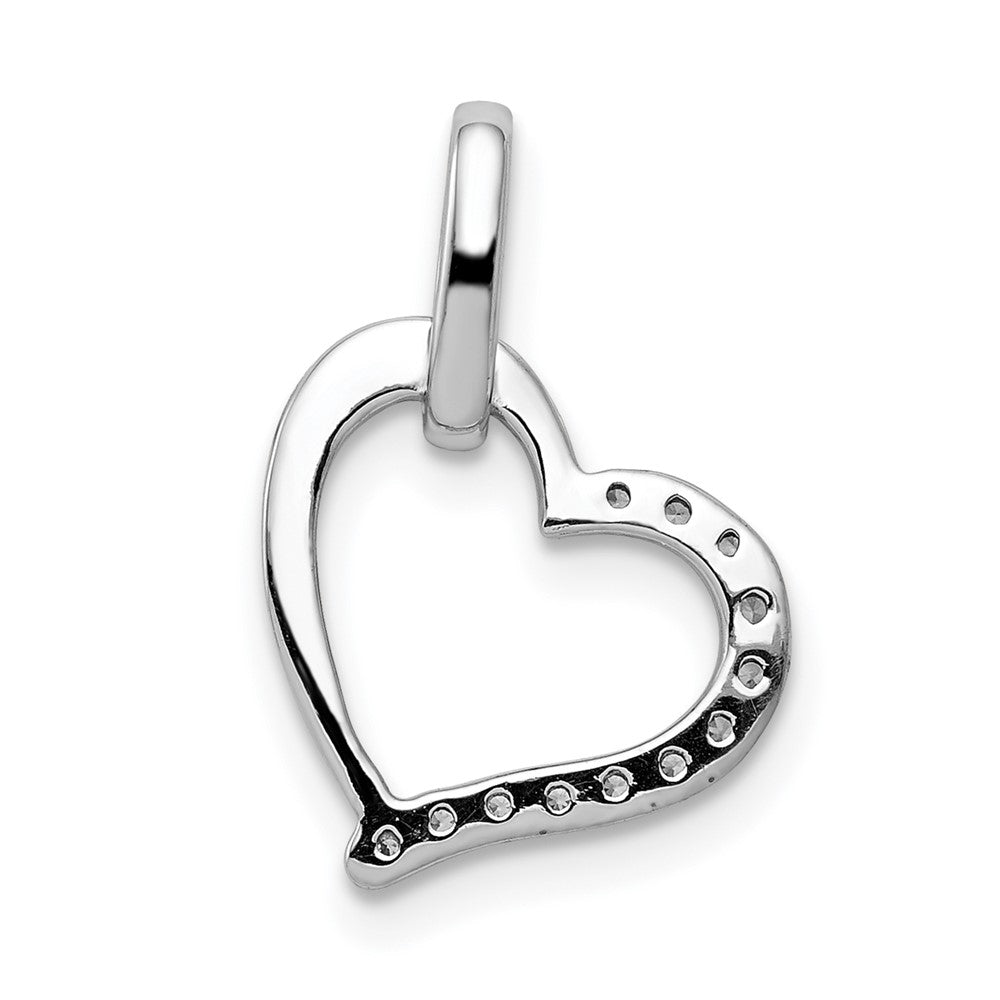 White Gold 1/15ct. Diamond Heart Pendant Necklace - Model PM4850-008-WA - Charlie & Co. Jewelry