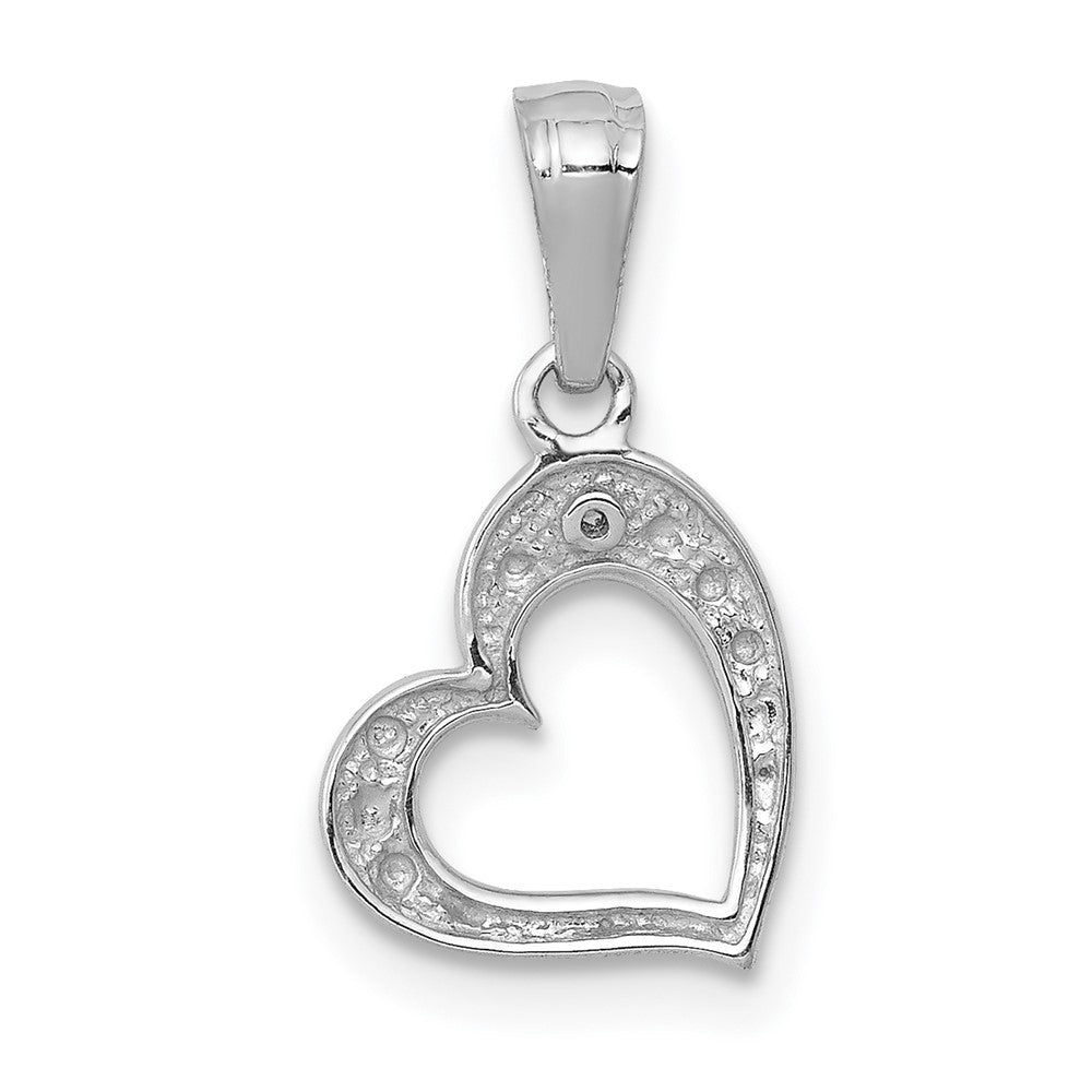 White Gold .01ct. Diamond Heart Pendant - Model PM4859-001-WA - Charlie & Co. Jewelry