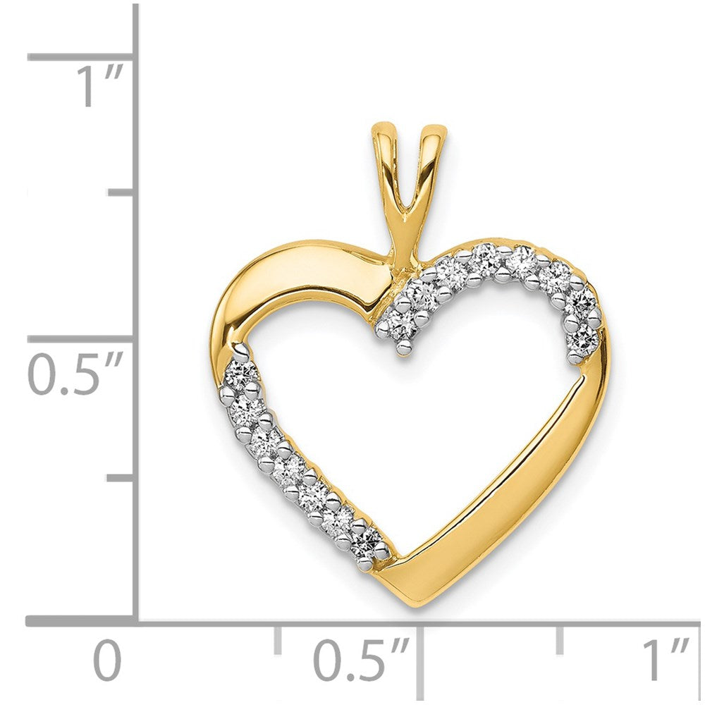 Gold 1/6ct. Diamond Heart Pendant Necklace - Model PM4868-016-YA - Charlie & Co. Jewelry