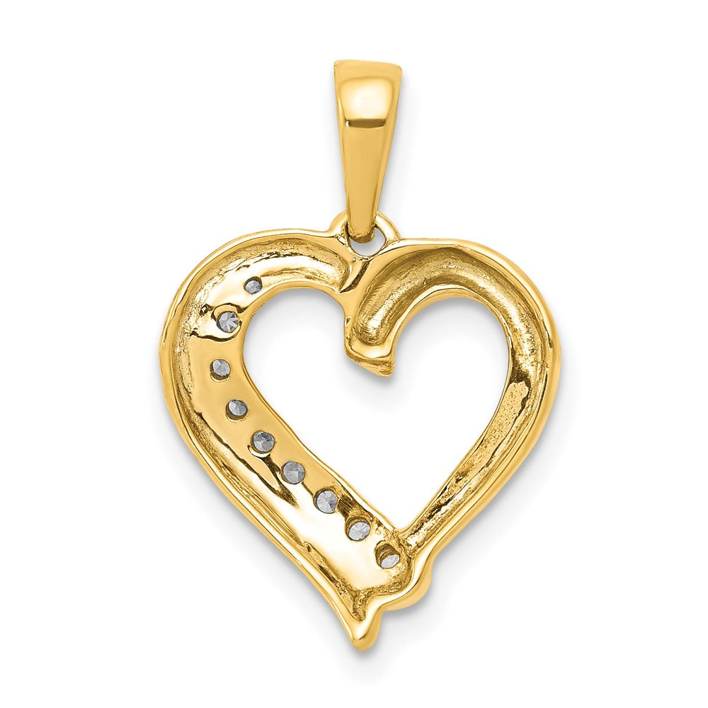 Gold 1/10ct. Diamond Heart Pendant Necklace - Model PM4907-010-YA - Charlie & Co. Jewelry