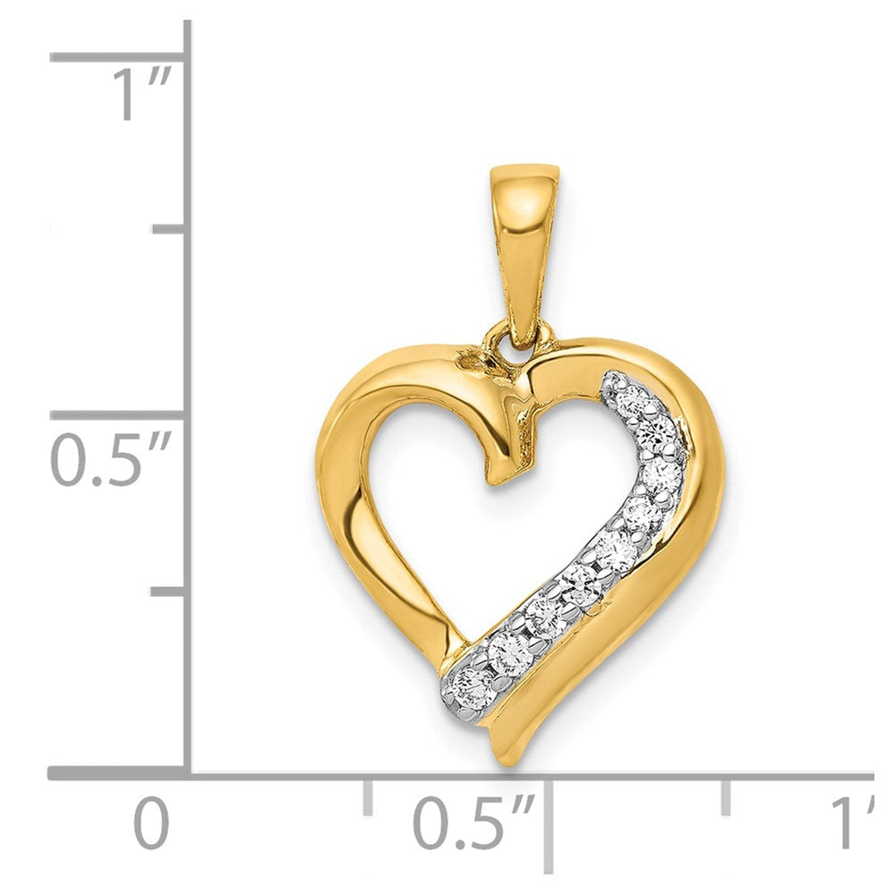 Gold 1/10ct. Diamond Heart Pendant Necklace - Model PM4907-010-YA - Charlie & Co. Jewelry