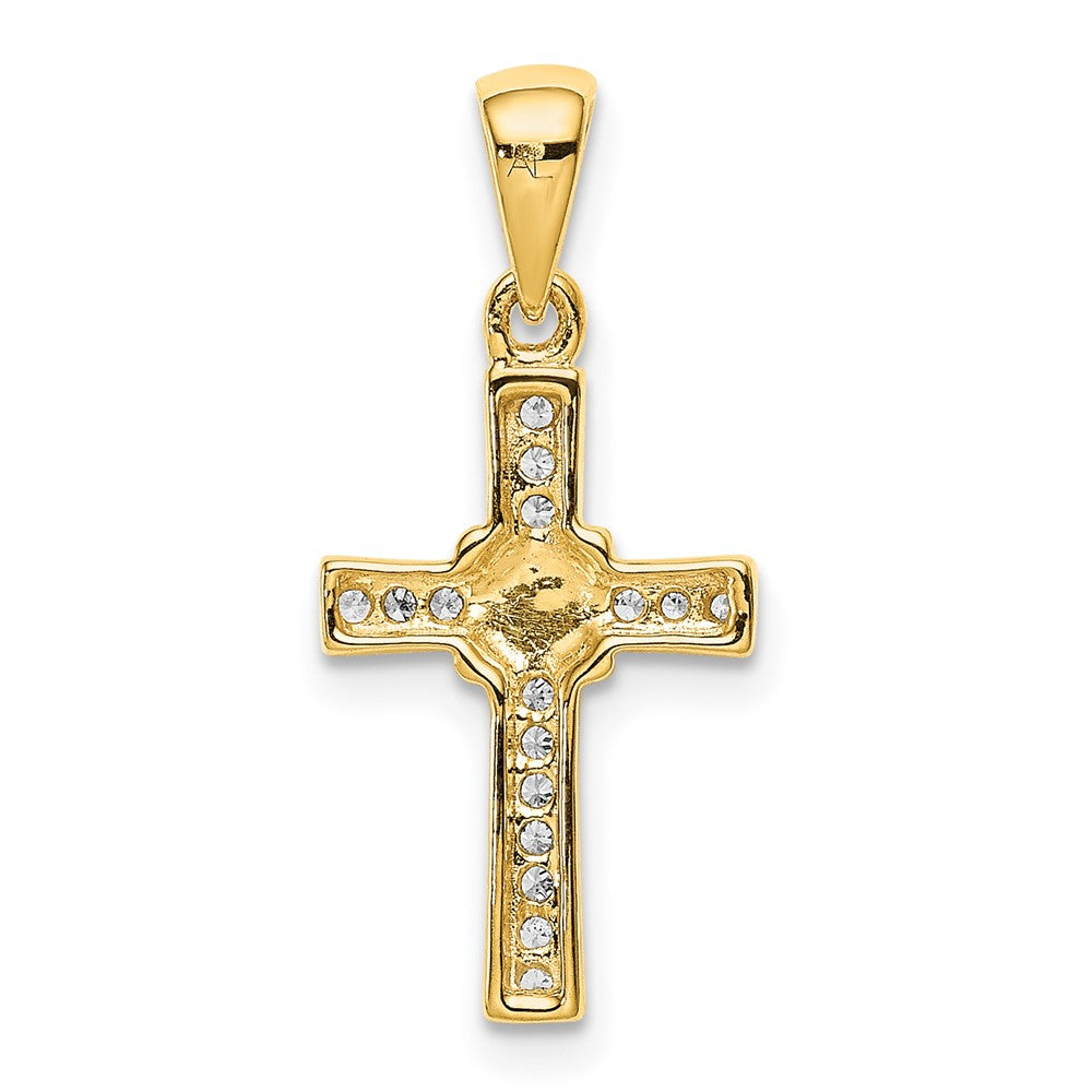 Gold 1/6ct. Diamond Latin Cross Pendant Necklace - Model PM4967-016-YA - Charlie & Co. Jewelry