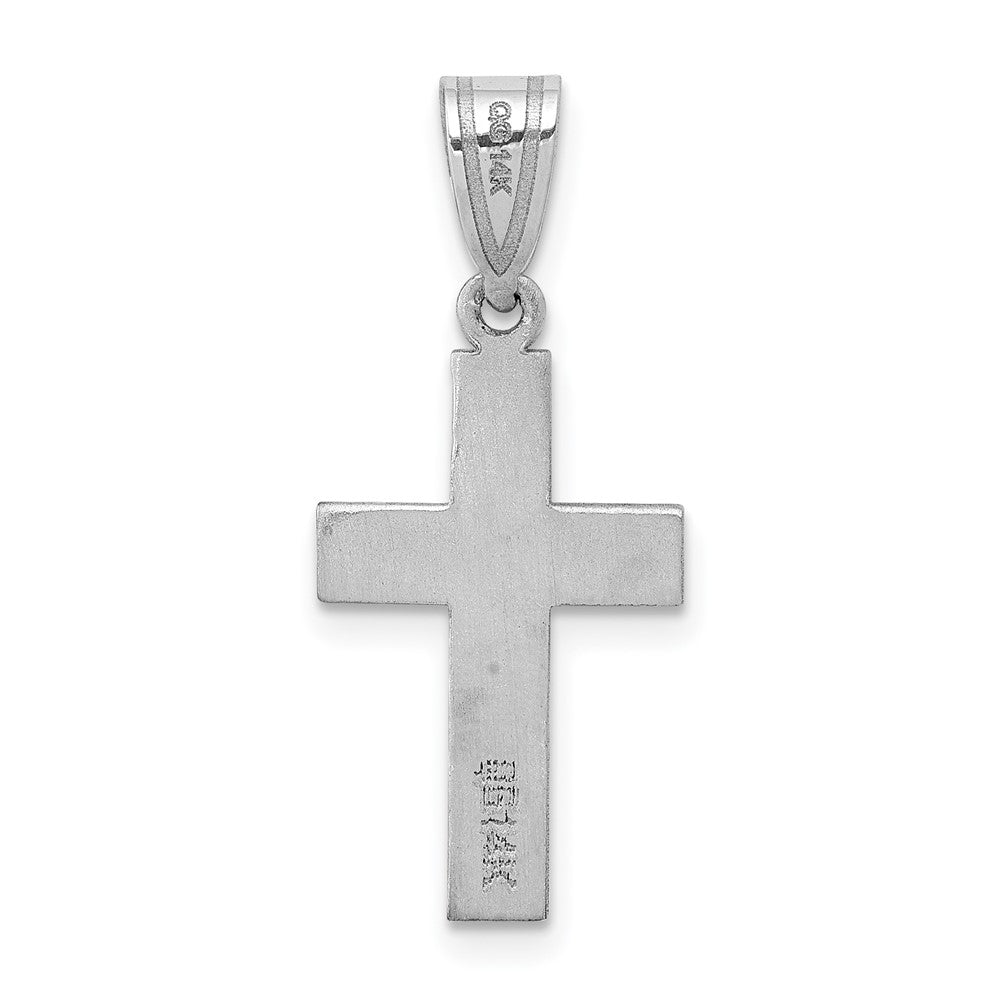 White Gold 0.01ct Diamond Heart Cross Pendant - Model PM5039-001-WA - Charlie & Co. Jewelry