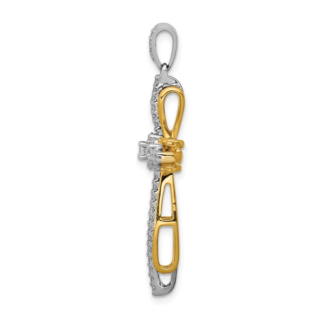 Yellow and White Gold 1/3ct. Diamond Large Passion Cross Pendant - Model PM5096-033-YWA - Charlie & Co. Jewelry